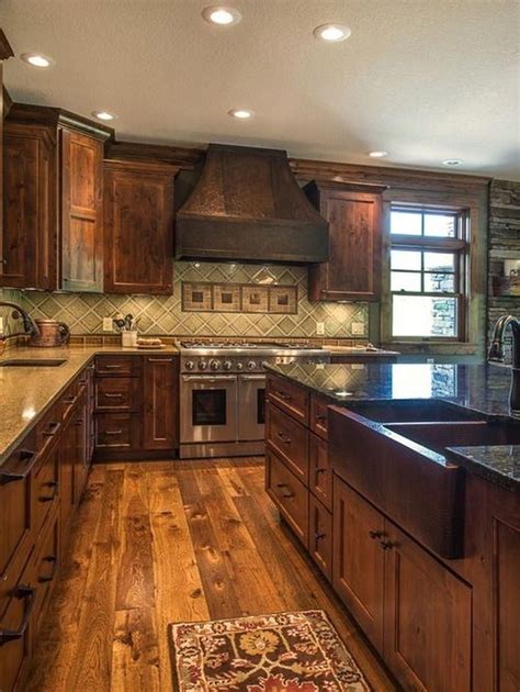 40 Warm Cozy Rustic Kitchen Designs For Your Cabin - BESTHOMISH