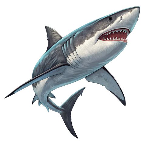 A Great White Shark, Shark, Marine Life, Ocean Predator PNG Transparent ...