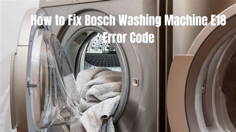 Image result for Bosch Washing Machine Error Code F18