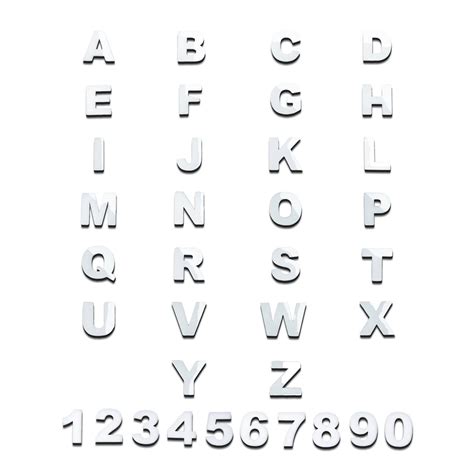 Comet Busters White PVC Uppercase Alphabet Letters and Numbers for Hom