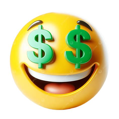 Happy Money Emoji 3d Render, Emoji, 3d Emoji, Money Emoji PNG ...