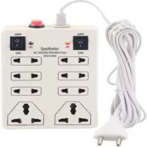Pingaksh Extensionbox8 Socket 1 Switch With fuse 8 Socket Extension ...
