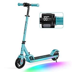 Buy SmooSat E9 PRO Electric Scooter for Kids, Colorful Rainbow Light ...