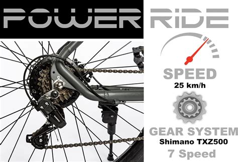 Buy Power-Ride PRO Electric Bike Powerful 36V 250W Motor, 27.5 Wheel ...