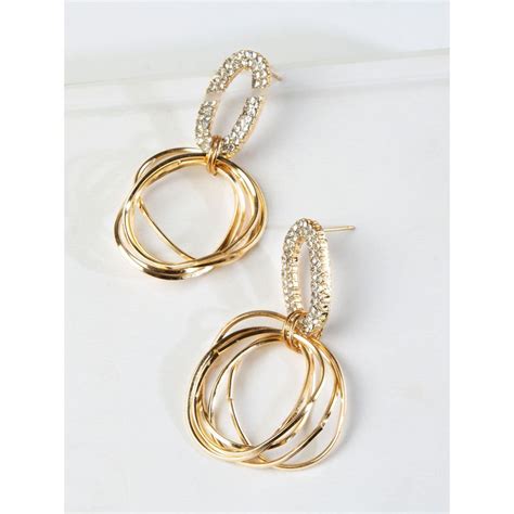Buy KAZO Gold & Silver Hoop Earrings Online