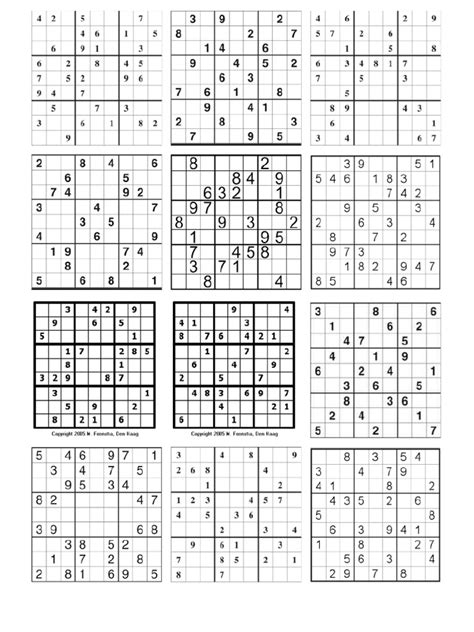Sudoku Print Outs 的图像结果