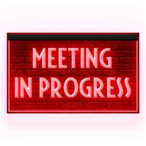 Meeting in Progress Sign 的图像结果