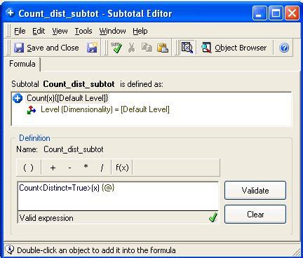 MicroStrategy Count Rows 的图像结果