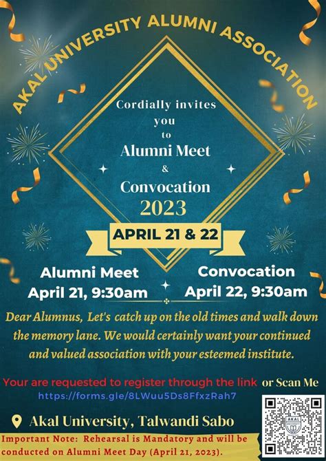 Invitation to Alumni Meet on 21st April 23 - AUTS blog