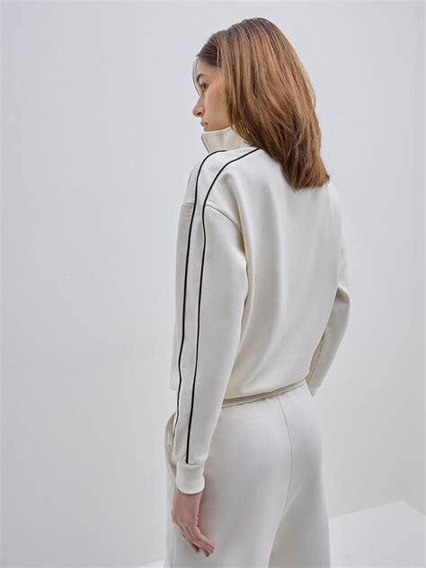 Buy Studiofit Off-White Seam-Detailed Sweatshirt from Westside