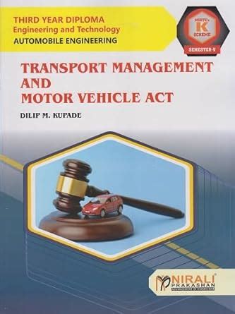 Buy TRANSPORT MANAGEMENT AND MOTOR VEHICLE ACT (315375) Semester 5 ...