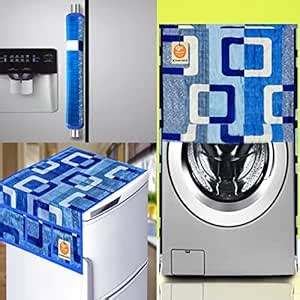 KANUSHI Industries® Fridge Covers / Refrigerator Cover +1 Pc Front Load ...