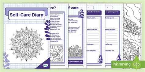 Teacher's Self-Care Diary (teacher made) - Twinkl
