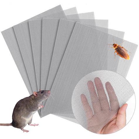 Amagabeli 304 Stainless Steel 6pcs Rodent Mesh Sheet Woven Wire ...