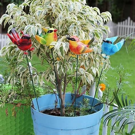 Krisah Combo of 5 pcs Butterflies Stakes,10 pcs Mushrooms & 10pcs ...