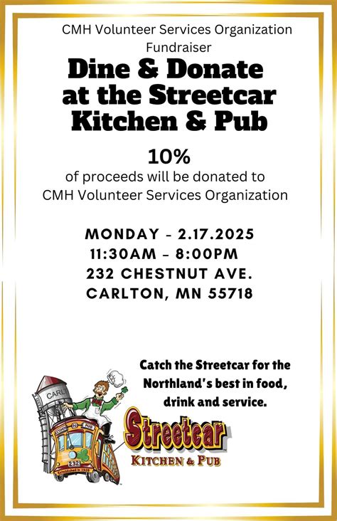 Dine & Donate - Streetcar Kitchen & Pub, Streetcar Kitchen and Pub ...