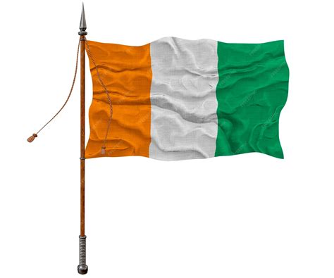 Premium Photo | National flag of cote d'ivoire background with flag of ...