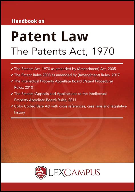 Buy Handbook on Patent Law - The Patents Act, 1970 Book Online at Low ...
