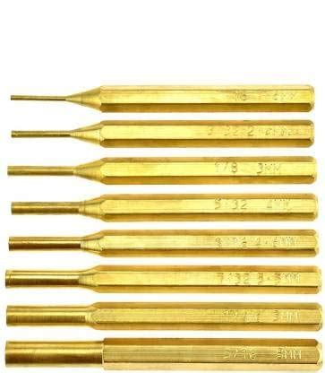 Guzzy Guzzy Brass Pin Punch Set of 8 Pcs : Amazon.in: Office Products