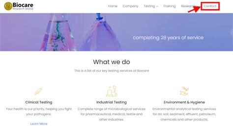 Steps to book lab visit appointment from Biocare Research Pvt Ltd