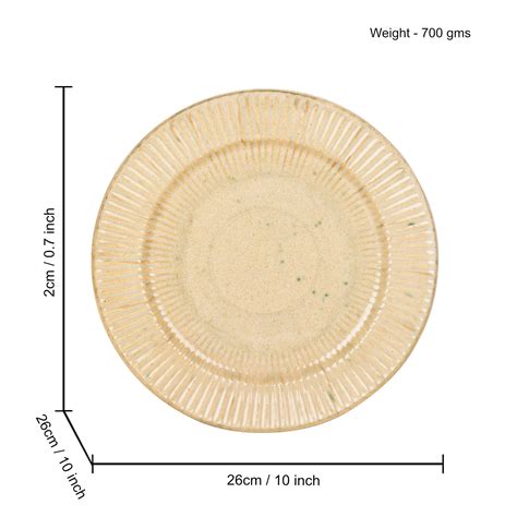 “Dazzling Riviera” Ribbed Ceramic Dinner Serving Plates (Set of 2 ...