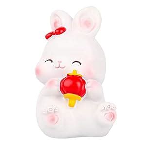 TOG Cartoon Rabbit Bunny Figurine New Year Crafts Sculpture Home Patio ...