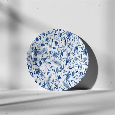 Cobalt Floral Pattern: Buy Premium Quality Decorative Art Plates Online ...