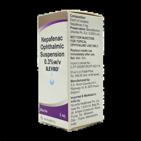 ILEVRO EYE DROPS 3 ML: Uses, Price, Side Effect, Composition & Generic ...