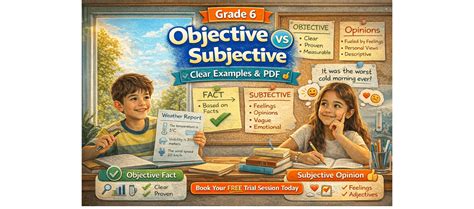 Grade 6 Objective vs Subjective Worksheet – Clear Examples & PDF