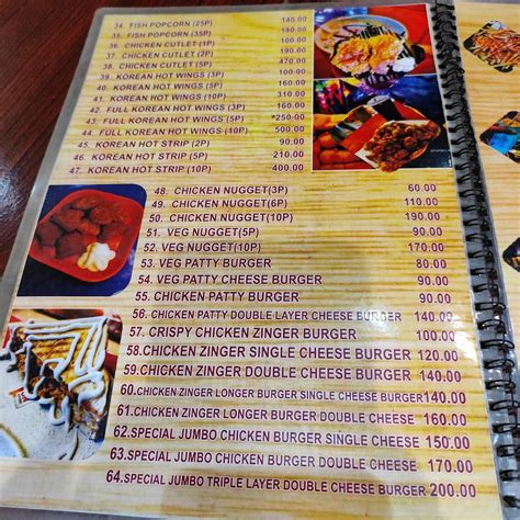 Menu at Hangout cafe Madhyamgram, Kolkata, gate No 3