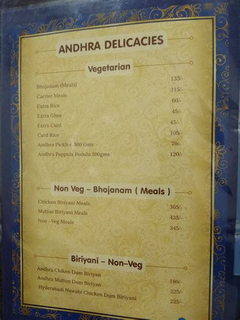 Menu at Miniature Resto Bar, Bengaluru