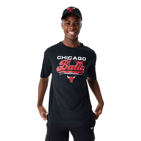 New Era - New Era Chicago Bulls NBA Retro Graphic Black Oversized T ...