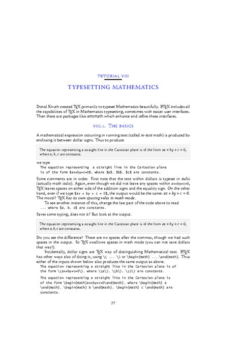 LaTeX 2 - Lecture Supplementary on Typesetting Mathematics - Studocu