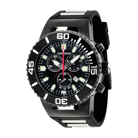 Torgoen Swiss Men's T24305 T24 Black 20 ATM Chronograph Dive Watch ...