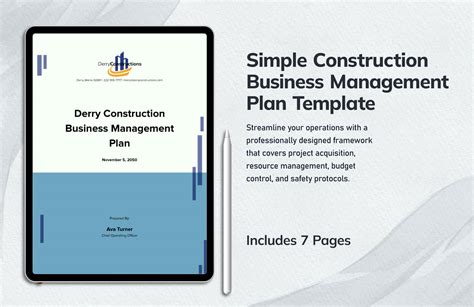 Construction Business Plan Template 的图像结果