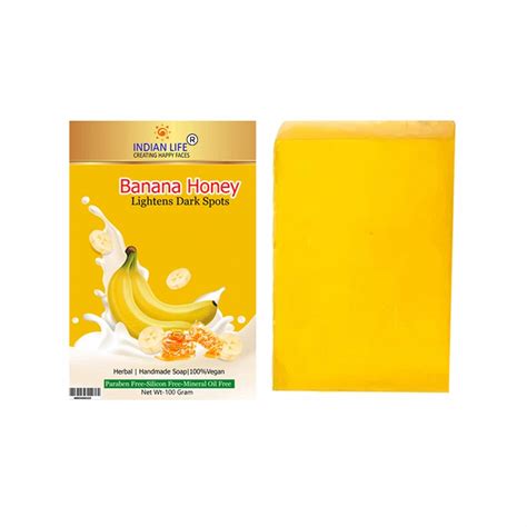Indianlife Banana Honey Handmade Soap – Ultra Moisturizing & Glow ...