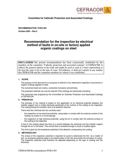 Image result for Coating Holiday Testing Form.pdf Template