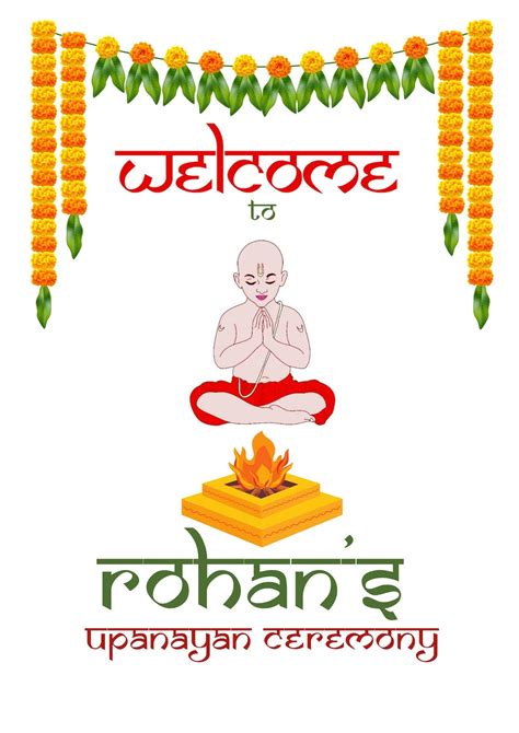 Buy Upanayanam Welcome Sign Customised to Include Name, Date, Venue ...