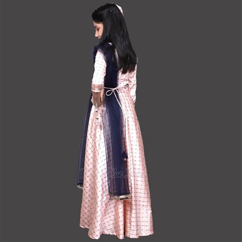 Pink Gown - Buy Pink Silk Party Wear Long Gown with Dupatta