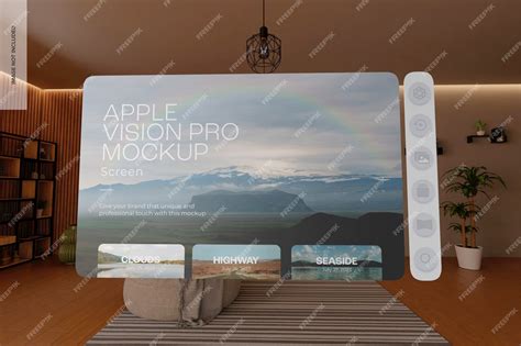Apple vision pro screen mockup | Premium PSD