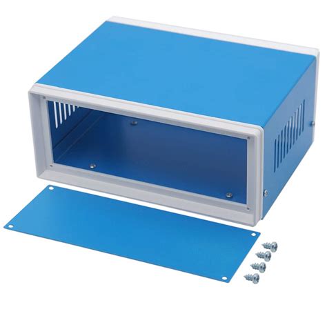 Buy Zulkit Junction Box Blue Metal Project Box DIY Electric Enclosure ...