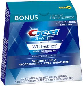 Crest 3D White Professional Effects Whitestrips Teeth Whitening Kit ...
