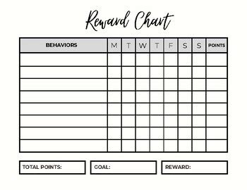 Image result for Behavior Chart Rewards