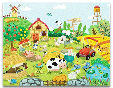 来个丰收的小农场|插画|儿童插画|凉小宜 - 原创作品 - 站酷 (ZCOOL)