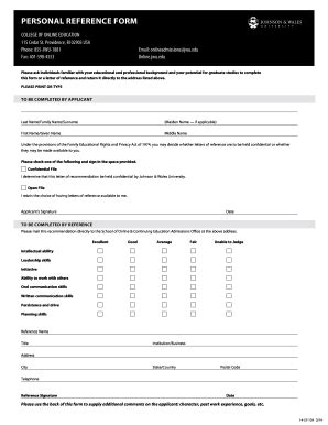 2014-2026 Form Johnson & Wales University 14-57-124 - Blank Fillable ...