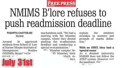 With No Takers For Readmission, NMIMS Extends Deadline To Aug 9