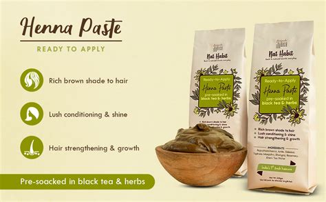 Buy Nat Habit - Fresh Ready To Apply Henna Paste, Pre-Soaked in Black ...
