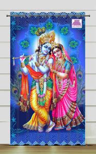 DECOMIZER 214 cm (7 ft) Polyester Room Darkening Door Curtain Single ...