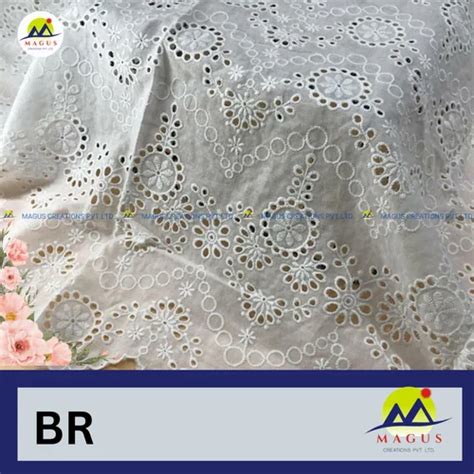 Designer Schiffli Embroidery Fabric - Borar Schiffli Embroidery Cotton ...