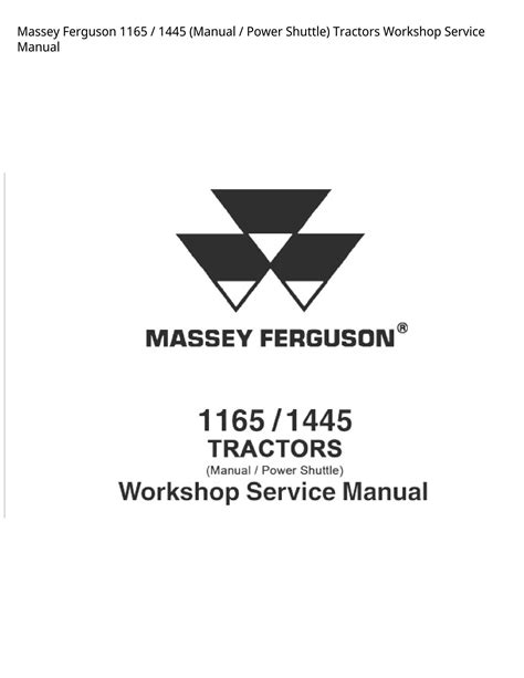 Massey Ferguson 1165 Manual by PDFS-Manuals - Issuu